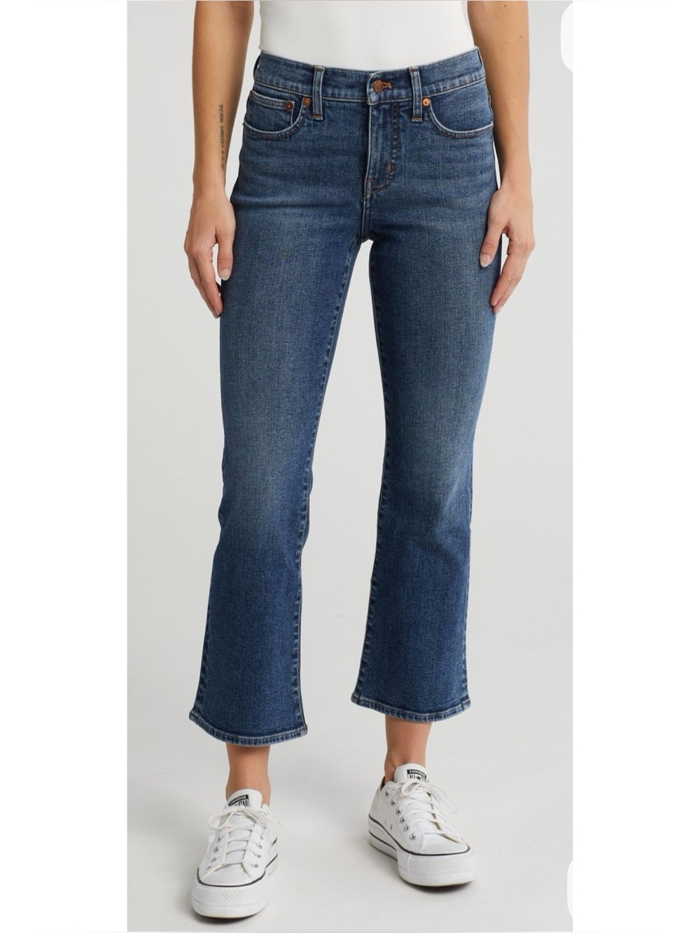 Madewell Mid-Rise Kick Out Crop Jeans
